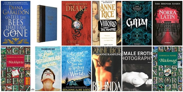 Omslagsbilder på de tolv böcker jag läste i januari 2022.