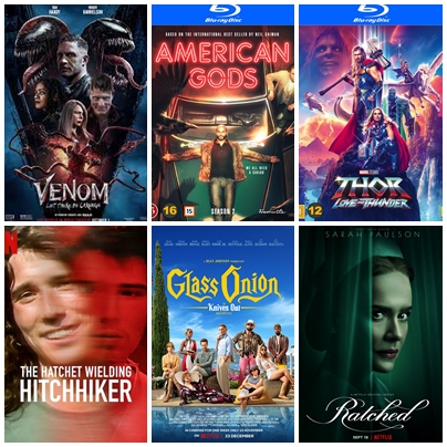 De sex filmer och tv-serier jag har tittat på i januari 2023 (listas i brödtexten)